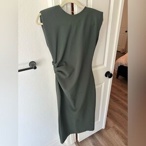 Elegant Olive Green Women's Dress